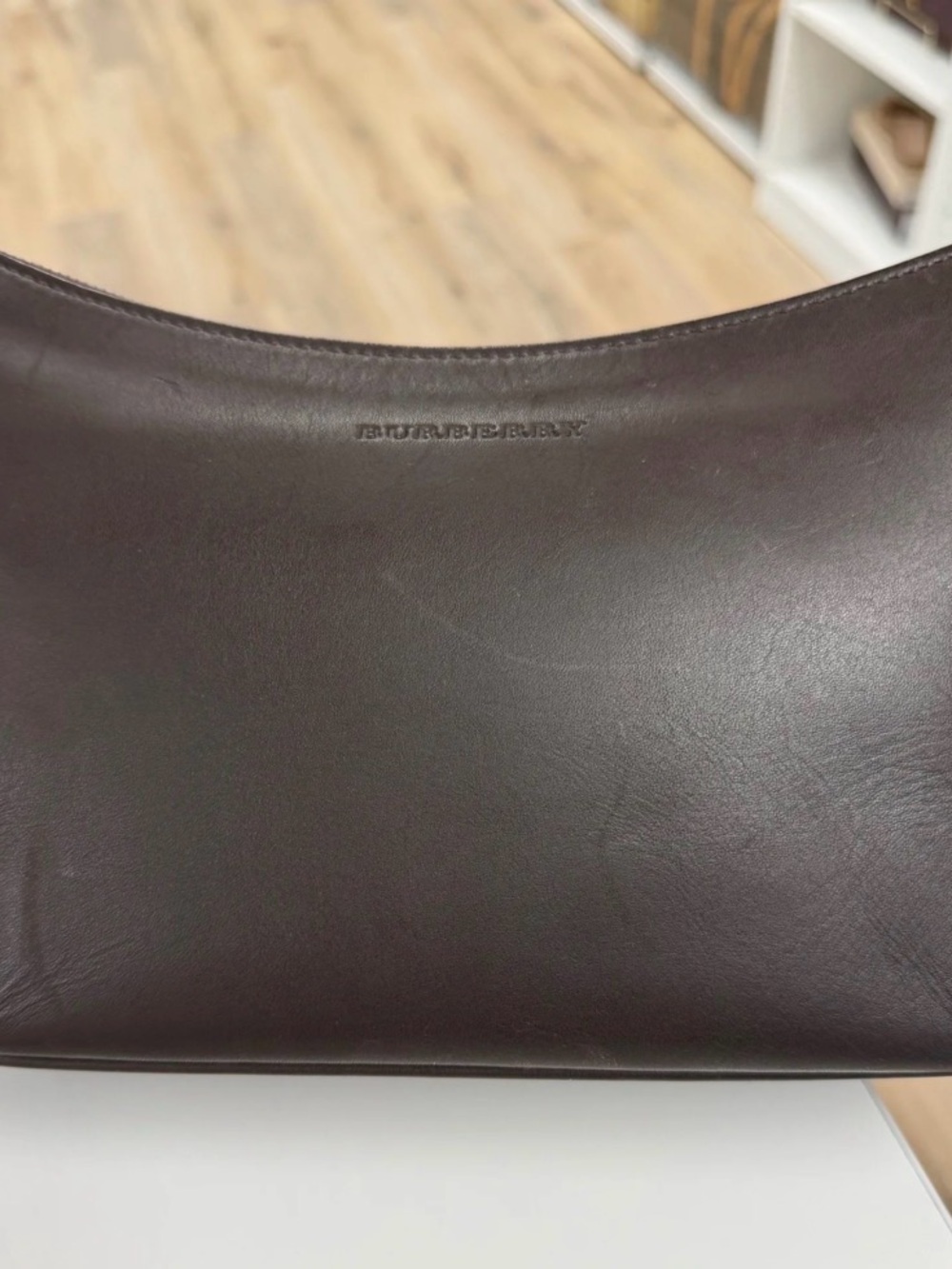 Burberry Dark Brown Leather Shoulder Bag - Picture 4 of 5